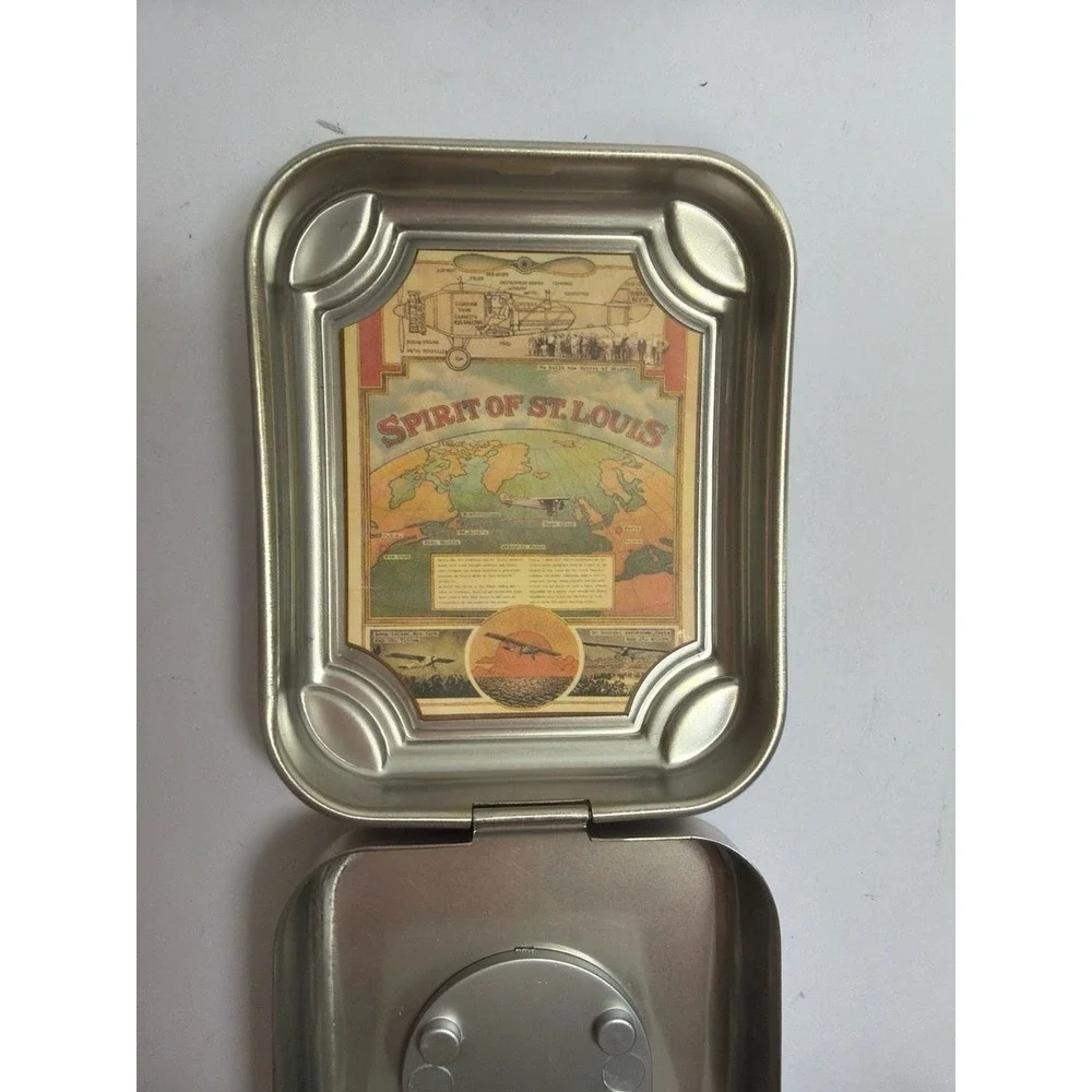 Spirit of St. Louis McCook Field Tin Travel Alarm Clock‎ Premarin Edition